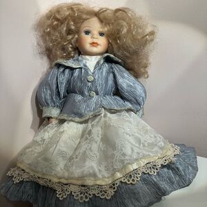 Porcelain Doll Anco Vintage Victorian Collectible Knowles Doll Heather